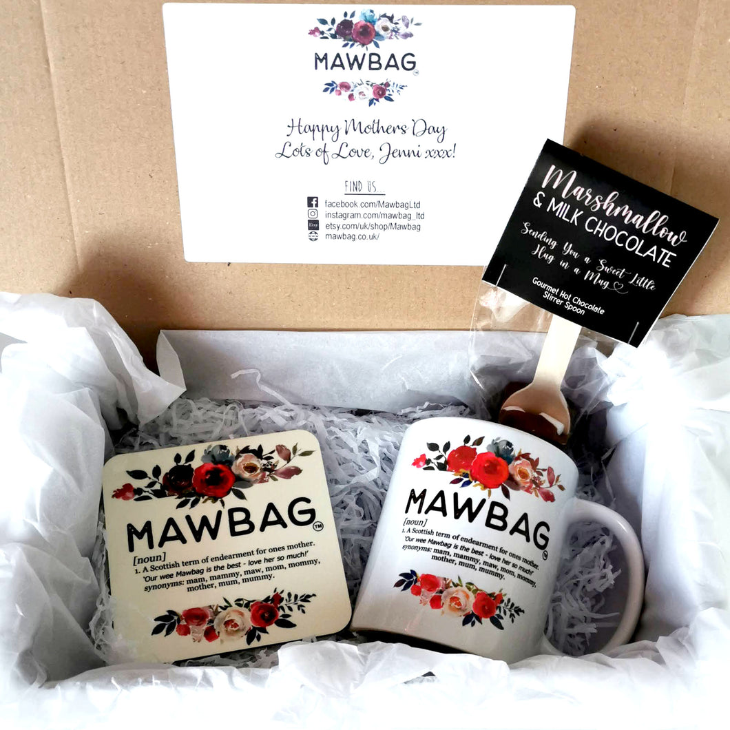 Mawbag Definition | Mothers Day Gift Set | Gifts for Mum | Mum Birthday Gift | Mum Gift Box | Mum Gift | Mum Coaster | Mum Mug Funny