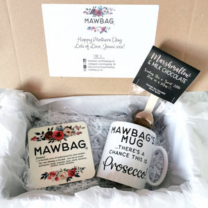 Mawbag Prosecco | Mothers Day Gift Set | Gifts for Mum | Mum Birthday Gift | Mum Gift Box | Mum Gift | Mum Coaster | Mum Mug Funny