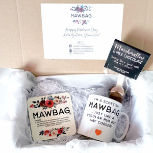 Scottish Mawbag | Mothers Day Gift Set | Gifts for Mum | Mum Birthday Gift | Mum Gift Box | Mum Gift | Mum Coaster | Mum Mug Funny