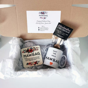 Shut Yer Hole Mawbag | Mothers Day Gift Set | Gifts for Mum | Mum Birthday Gift | Mum Gift Box | Mum Gift | Mum Coaster | Mum Mug Funny