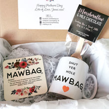 Load image into Gallery viewer, Shut Yer Hole Mawbag | Mothers Day Gift Set | Gifts for Mum | Mum Birthday Gift | Mum Gift Box | Mum Gift | Mum Coaster | Mum Mug Funny